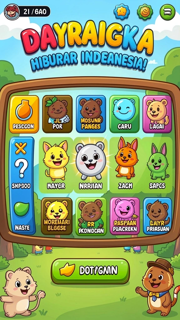 aa666 - Tampilan level yang indah dan penuh warna.