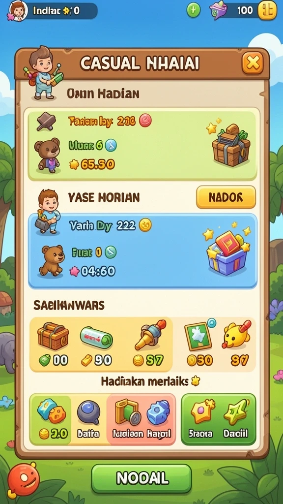cemara77 - Screenshot menampilkan grafis karakter yang detail.